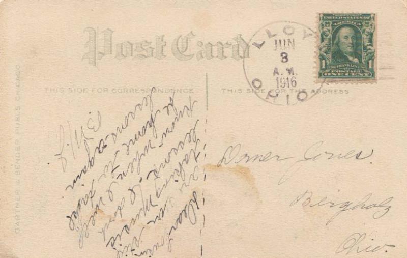 United States Ohio Lloyd 1916 doane 2/2  1887-1920   PC.