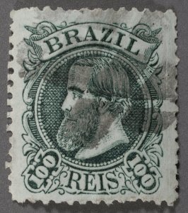 Brazil #83 Used Fine Good Dark Green Color Geometric Cancel? Type I