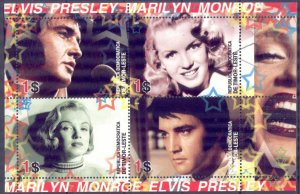 Timor Leste 2004 Cinema Music Elvis Presley Marilyn Monroe II Sheet MNH Private