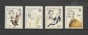 BRITISH ANTARCTIC TERRITORY #125-8  NATURALISTS  MNH