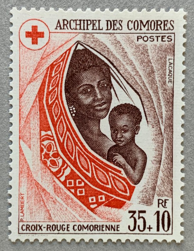 Comoro Islands 1974 Mother and child, MNH. Red Cross. Scott B3, CV $2.75