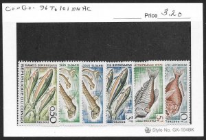 CONGO Republic Sc#96-101 Complete Mint Never Hinged Set