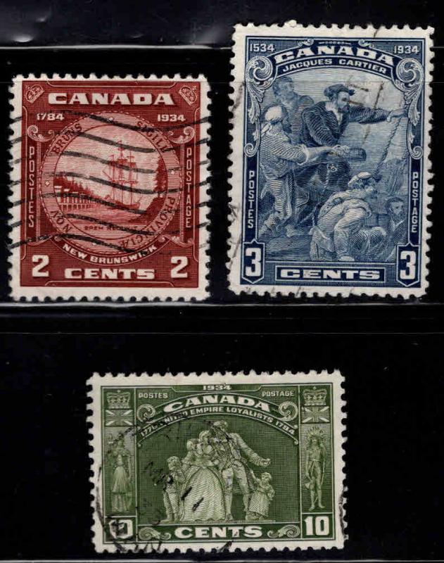 Canada Scott 208-210 Used 1934 stamps