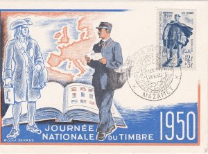 France # B248, Stamp Day - Postman Maxi Card