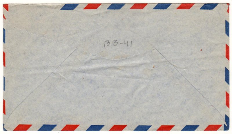 Transport 6c solo airmail from Battleship USS Mississippi to Cook Island, 1944