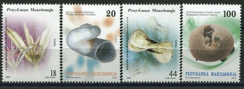 054 - MACEDONIA 2010 - Endemic Plants and Animals from Ohrid Lake - MNH Set