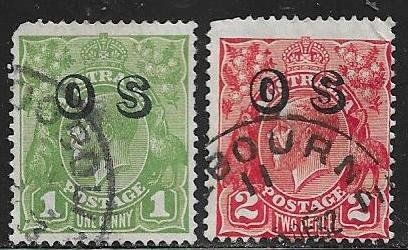 Australia O7- O8 used 2018 SCV $8.00 -  both have corner faults -12934