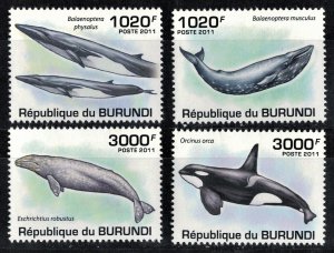 BURUNDI 2011 - Whales / complete set MNH