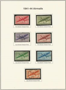 U.S. of America Postage Stamps #C25 thru C39