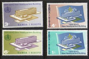 Samoa #255-258 mint set, WHO Headquarters Geneva