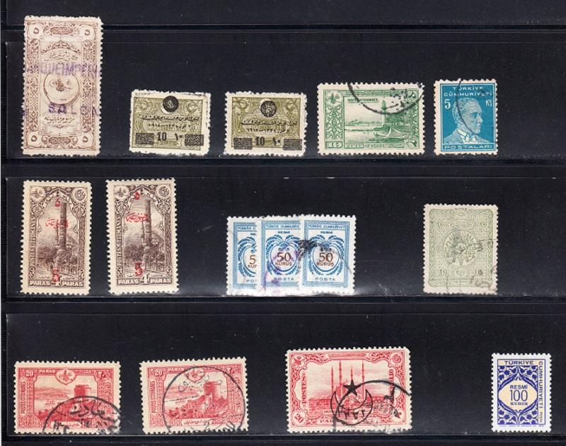 TURKEY Collection of 37 stamps, mostly used