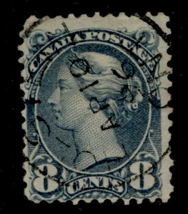 CANADA QV SG117, 8c pale bluish grey, FINE USED. Cat £10. CDS