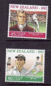 New Zealand-Sc#B141-2- id9-unused NH Semi-postal set-Sporting Heroes-1992-