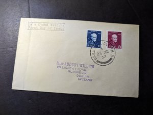 1957 Ireland First Day Cover FDC Dublin Local Use Audrey Willits