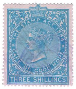(I.B) Cape of Good Hope Revenue : Stamp Duty 3/- (1896)