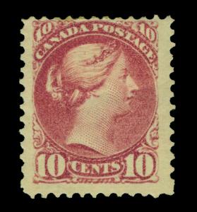 CANADA 1880  Queen Victoria  10c deep lilac rose  Scott # 40b  mint MH  F/VF