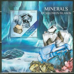 SOLOMON ISLANDS  2013 MINERALS  SOUVENIR SHEET MINT NH