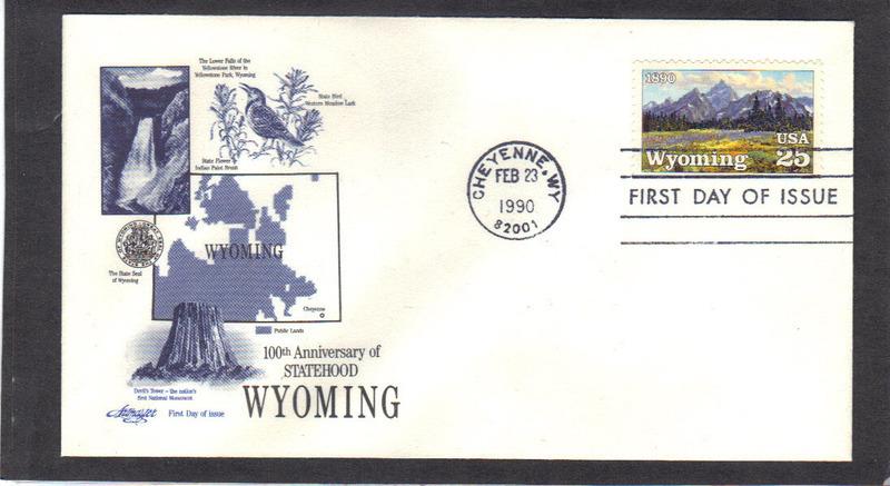 Artmaster 2444 25c Wyoming FDC (Cachet-U/A) CV39151