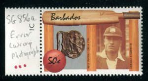 1988 Barbados SG 856a  Edward Lawson Bartlett  Error Wrong picture stamp.