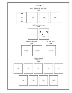 PRINTED KOREA [CLASS.] 1884-1960 STAMP ALBUM PAGES (33 pages)