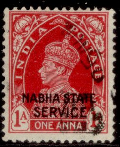 INDIAN STATES - Nabha GVI SG O54, 1a carmine, FINE USED.