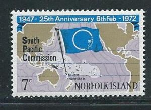 Norfolk Island 149 1972 25th South Pacific Commission sin...