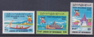 Burma (Myanmar) 328-30 MNH 1996 Visit Myanmar Year Set of 3