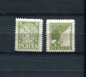 GERMANY SOVIET OCCUPATION ZONE LOCAL PLAUEN MICHEL 2-3 V GUM VARIETY PERFECT MNH