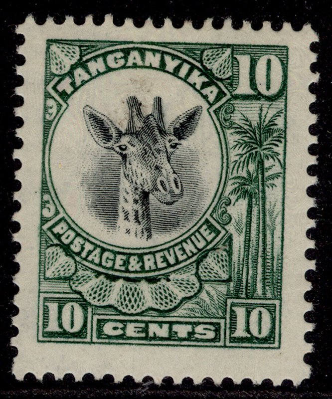 TANGANYIKA GV SG75, 10c green, M MINT.