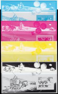 Guinea 2006 Mi.# 1107/1110 SPACE Columbia Disaster/Doi/Baudry 4SS 5 COLOR PROOFS