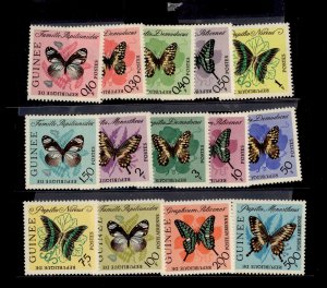 Guinea #291-304/C47-C49  Single (Complete Set) (Butterflies)