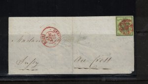 Switzerland #2L3 Very Fine Used On Rare Cover **With Certificate**