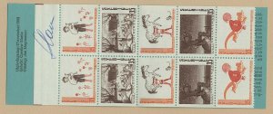  H228 Sweden 1969 Scott 841 a  MNH booklet The adventures of Nils signed Slania