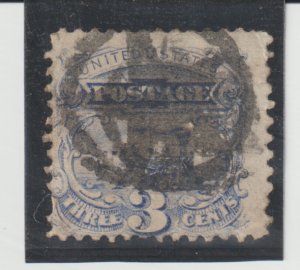 US Scott #114 Used with Star in Circle  Fancy Cancel Locomotive