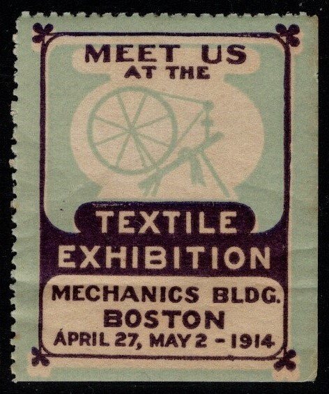 1914 US Cinderella Textile Exhibition April 27-May 6, 1914 Boston MNH