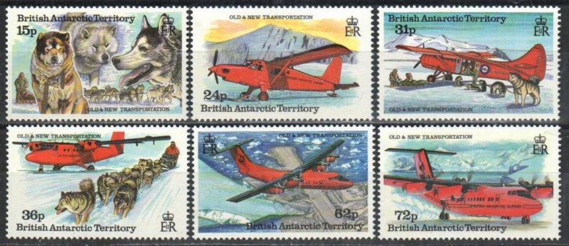 British Antarctic Territory Stamp 218-223 - Antarctica transportation