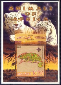 Malawi 2005 Fauna Scouting Scouts Chameleon S/S MNH