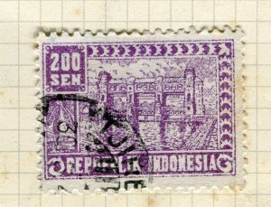 INDONESIA Revolutionary 1940s Issue; Early local printed Mint hinged value