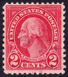 Scott 634A, Used, 2c T.II, Light Cancel