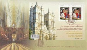 *FREE SHIP Canada Royal Wedding Day 2011 William Kate (FDC Abbey)