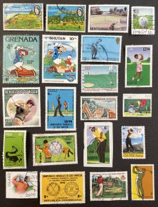 GOLF Theme LOT Used and MNH - 21 Stamps  [R1056]