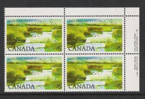 Canada #937 UR PL BL #1 Point Pelee $5 MNH