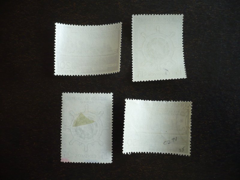 Stamps - Colombia - Scott#636-637,C270-C271 - Used & Mint H Set of 4 Stamps