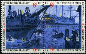 US #1483 Boston Tea Party Block of 4 u