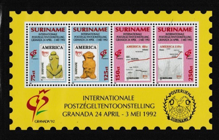 Suriname # 918, GRANADA 92, Philatelic Exhibition , Mint NH, 1/2 Cat.