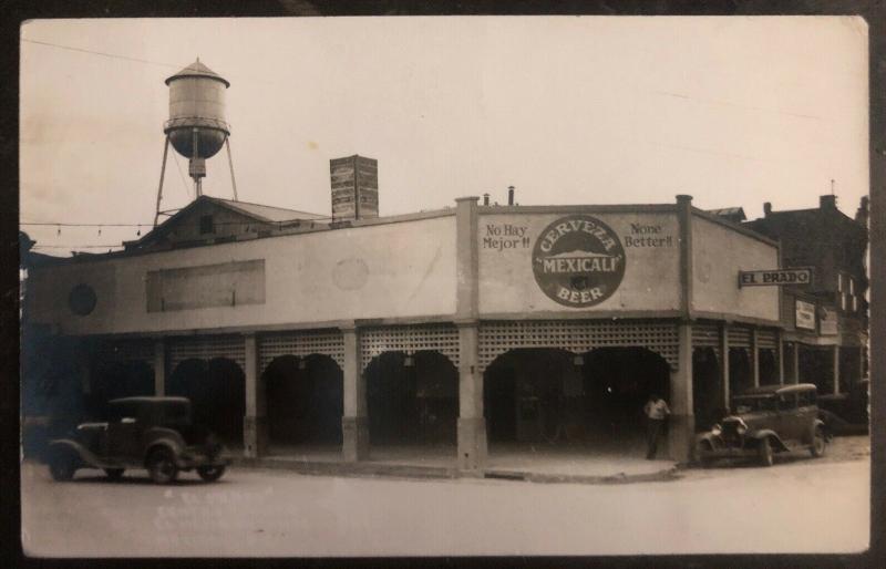 1945 Calexico CA USA RPPC Postcard Cover To Export Pa Mexicali Beer Building