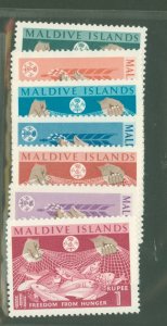Maldive Islands #117-123 Unused Single (Complete Set)