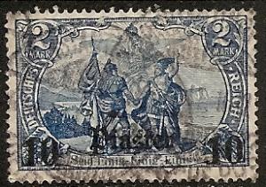 Germany-Offices-Turkey 52 Used 1906 10pi on 2m gry bl Surch.