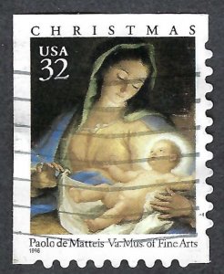 United States #3112 32¢ Madonna and Child (1996). Booklet single. Used.