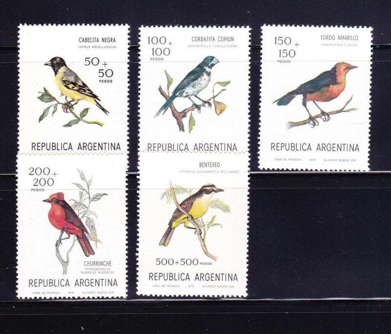 Argentina B75-B79 Set MNH Birds (A)